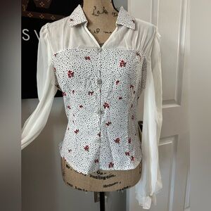 🆕Peach Sheer Long Sleeve Top